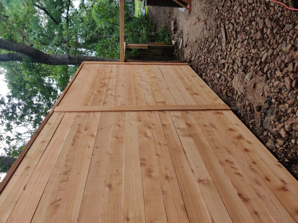 fence framing with posts and rails installed in Caldwell Texas