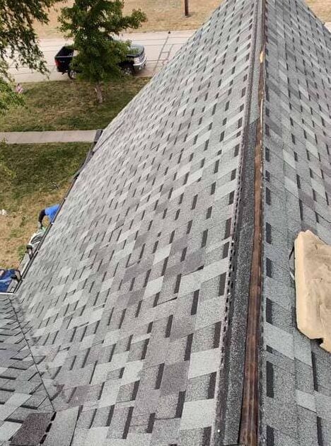 Roof replacement Caldwell TX new shingle ridge