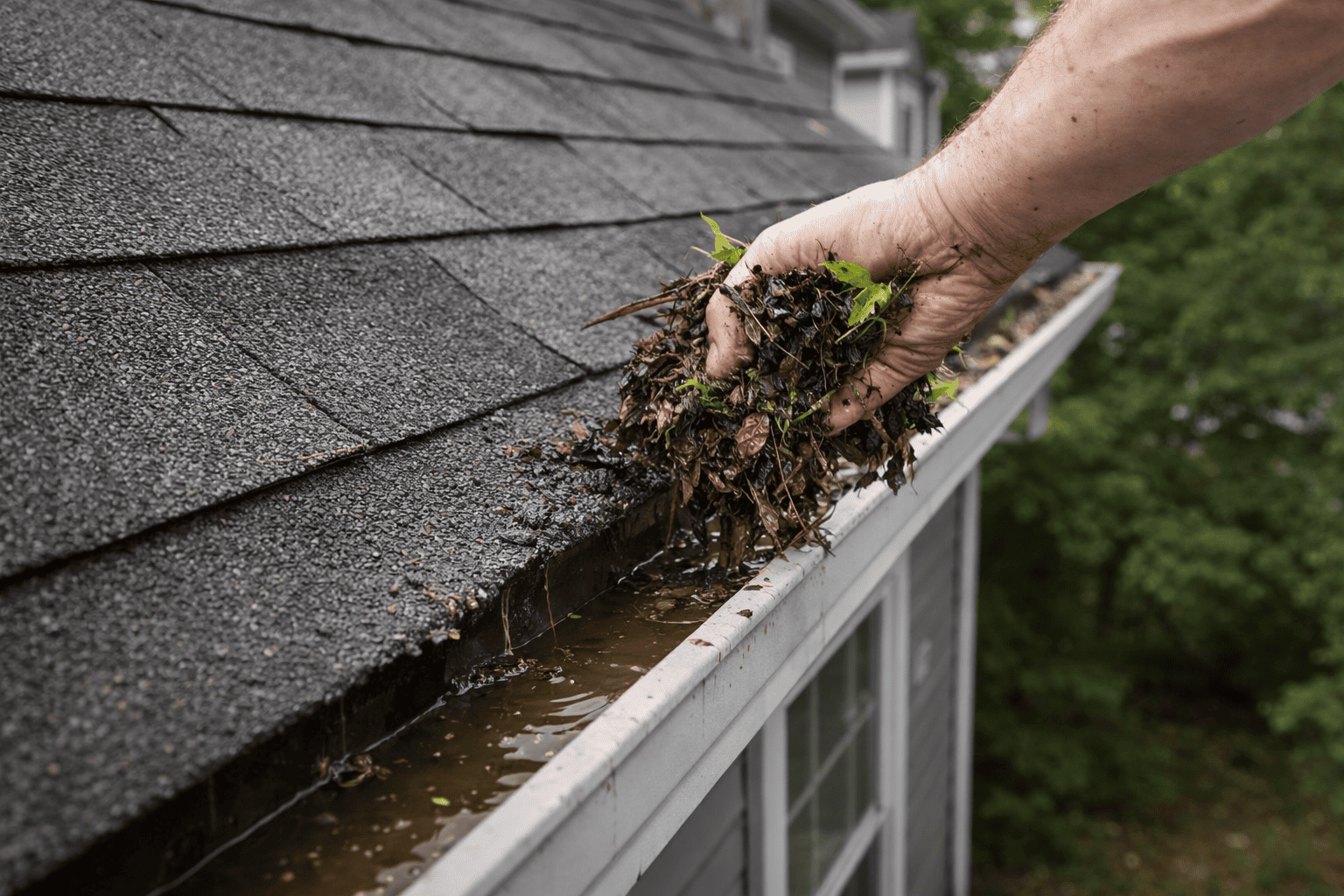 Gutter cleaning service Caldwell TX roof edge